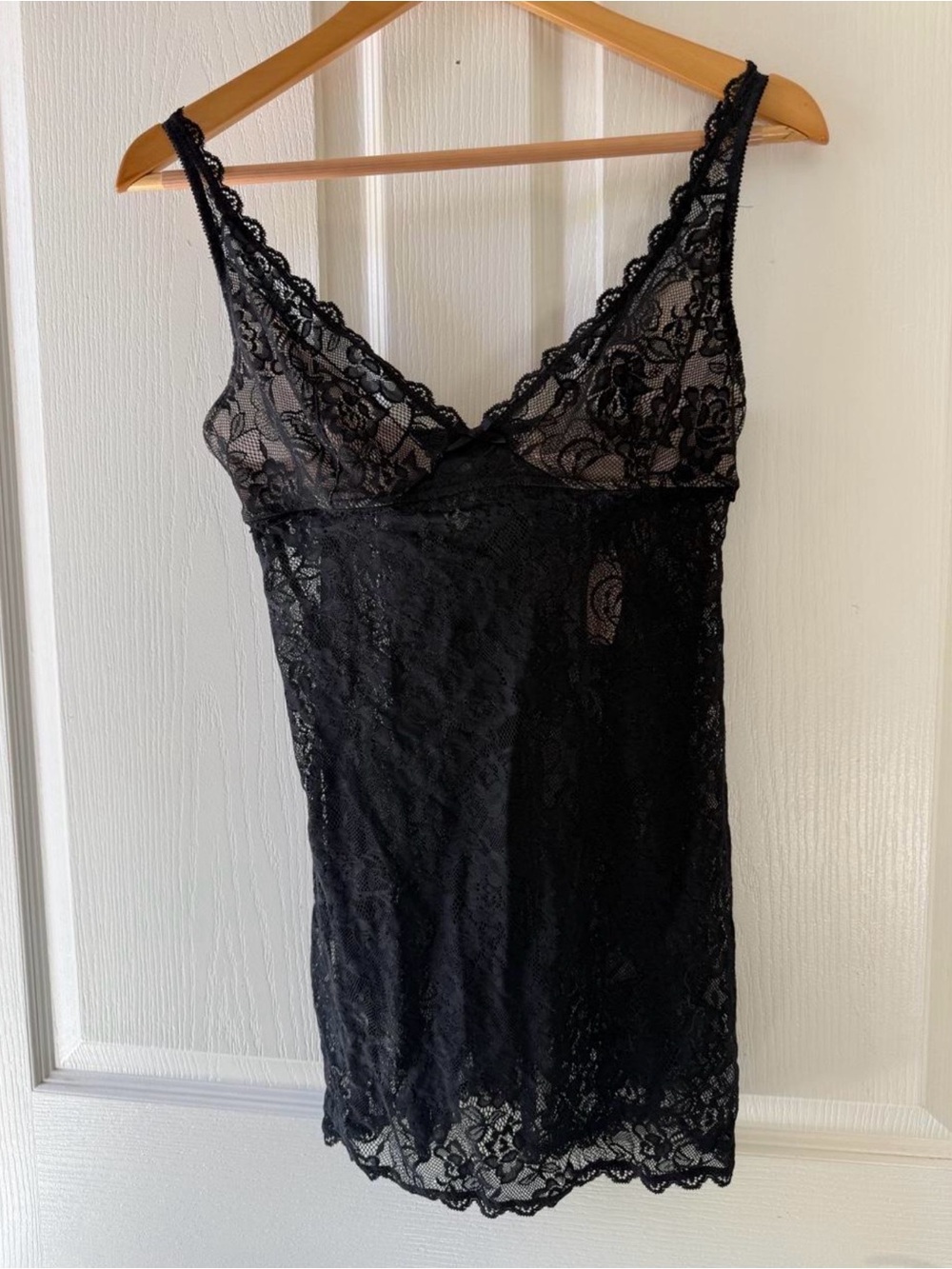 Vintage Victoria’s Secret Black Lace Chemise Slip - Teddy NWT